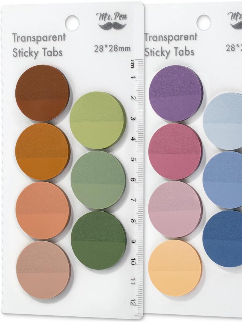 Round Transparent Sticky Notes, 1.1” Diameter, 14 Pads, 560 Sheets